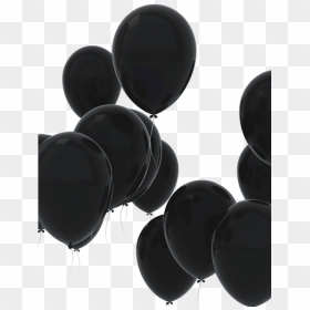 Black, Balloons, And White Image - Things In Black Colour, HD Png Download - black balloon png