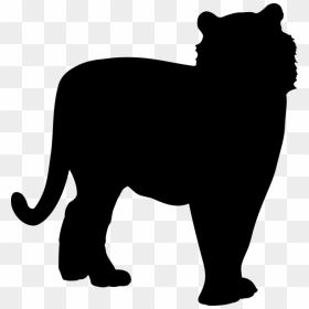Tiger Silhouette Png - Tiger Cartoon Black Silhouette, Transparent Png - tiger silhouette png