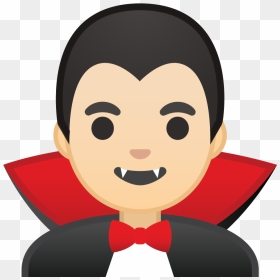 Man Vampire Light Skin Tone Icon - Vampire Emoji, HD Png Download - bow tie icon png