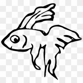 Art,monochrome Photography,fish - Beta Fish Clip Art, HD Png Download - fish icon png