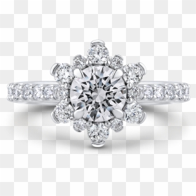 Diamond Halo Engagement Rings Cleveland - Diamond Rings In America, HD Png Download - halo ring png