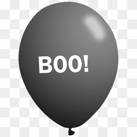 Boo-halloween Balloon Clipart - Balloon, HD Png Download - black balloon png