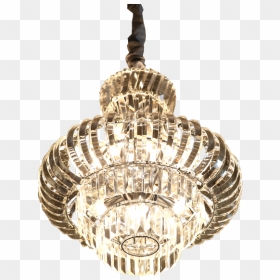 Round Crystal Strips Chandelier - Chandelier, HD Png Download - chandeliers png