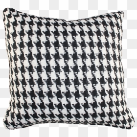 Black And White Houndstooth Pillow, HD Png Download - white feathers png