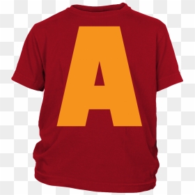 Letter A Alvin And The Chipmunks Style Youth T-shirt - Active Shirt, HD Png Download - alvin and the chipmunks png