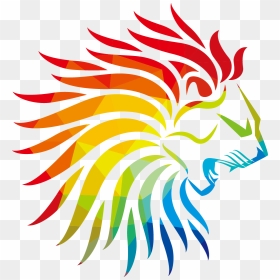 Lion Gray Wolf Tiger Silhouette - Lion Logo With Color, HD Png Download - tiger silhouette png