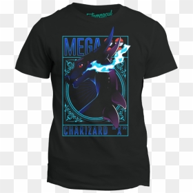 Camiseta Mega Charizard X - Mega Charizard Xt Shirts, HD Png Download - mega charizard x png
