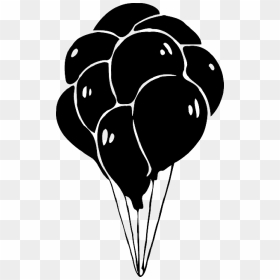 Transparent Birthday Black Balloon Clipart Vector Black - Black Balloons Clip Art, HD Png Download - black balloon png