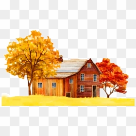 #ftestickers #autumn #fall #barn #trees - Autumn, HD Png Download - fall trees png