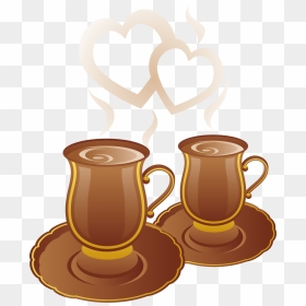 Coffee Vector Png - 兩 杯 咖啡 卡通, Transparent Png - coffee vector png