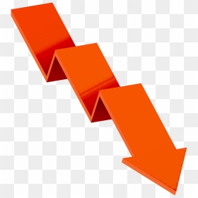 Arrow Graph Down Png, Transparent Png - red down arrow png