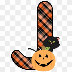 Plaid Halloween J - Happy Halloween Letter J, HD Png Download - calabaza png