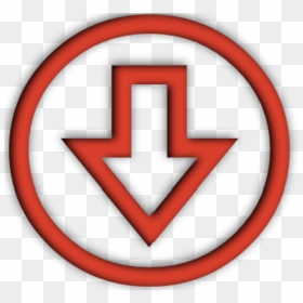 Emblem, HD Png Download - red down arrow png