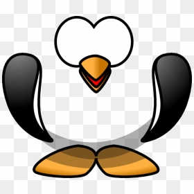 Penguin With Beak Slightly Open Clip Art - Penguin Beak Clipart, HD Png Download - beak png