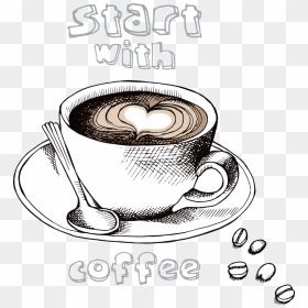 Transparent Cofee Png - Coffee And Cake Poster, Png Download - coffee vector png