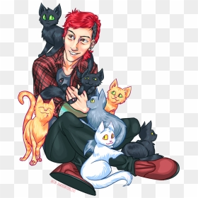 Josh Dun With Cats Drawing, HD Png Download - josh dun png