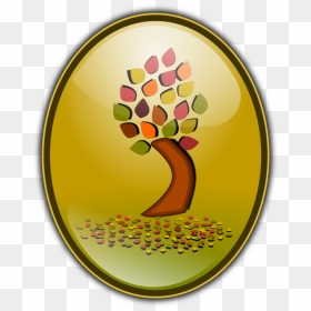 Circle,tree,palm Trees, HD Png Download - fall trees png