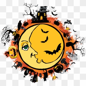 Halloween, HD Png Download - halloween moon png