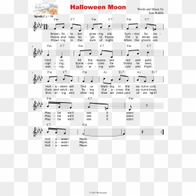 Halloween Moon Sheet Music Composed By Words And Music - Keyboard Music Sheets, HD Png Download - halloween moon png