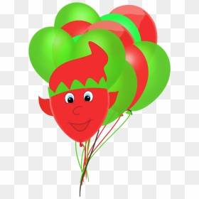 Elf Balloon And Christmas Balloons - Illustration, HD Png Download - elf clipart png