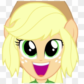 Eqg Rainbow Rocks Applejack Cute Face Vector By Abtoons - Equestria Girls Rainbow Rock Applejack Bass Angry, HD Png Download - cute face png