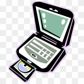 Computer Laptop Drives Vector Graphics Optical - Отчёт Это, HD Png Download - laptop vector png