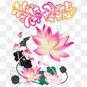 Lotus Vector , Png Download - Vector Lotus Art Free Download, Transparent Png - lotus vector png