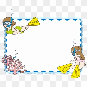 Swimming Frame Clipart Png , Png Download - Transparent Png Snorkeling Png, Png Download - frame clipart png