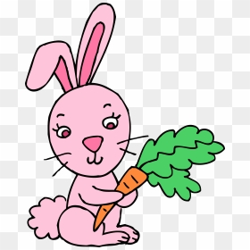 Bunnies Clipart Carrot - Rabbit Clipart, HD Png Download - rabbit clipart png