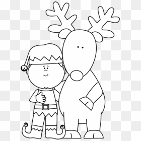 Transparent Elf Clipart Png - Black And Wite Elf, Png Download - elf clipart png