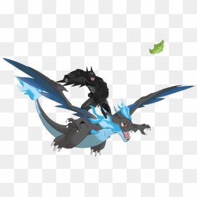 Pokémon X And Y Misty Dragon Mythical Creature Wing - Mega Charizard X Flying, HD Png Download - mega charizard x png