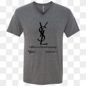Ysl Yddish As A Second Language Unisex Next Level Men"s - Active Shirt, HD Png Download - ysl logo png