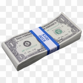 Prop Money 1 Dollar Bills, HD Png Download - stack of cash png