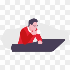 Sitting, HD Png Download - coffee vector png