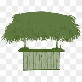 Man, Beach, Bar, Branches, Cartoon, Dog, Grass, Free - Tiki Bar Clip Art, HD Png Download - grass cartoon png