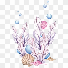This Backgrounds Is Water And Grass Cartoon Transparent - 手繪 海洋 素材, HD Png Download - grass cartoon png