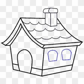 Drawing Door Animated - House Cartoon Drawing, HD Png Download - vhv