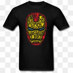 Iron Man Helmet Calligram - Stop Pollution Shirt, HD Png Download - iron man mask png