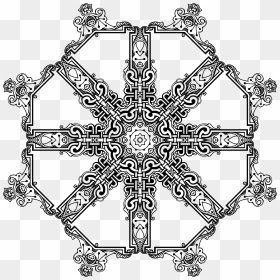 Vintage Symmetric Frame Extrapolated 8 Clip Arts - Circle, HD Png Download - doodle border png