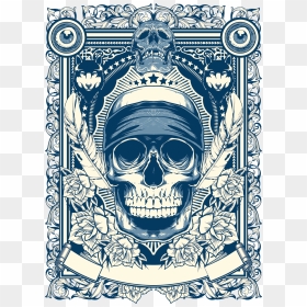 Fashion Trend Photography Material Royalty Free T Shirt - Transparent Background Skull Vector Png, Png Download - playing card back png