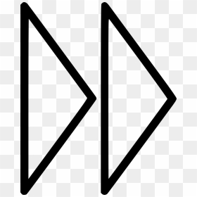 Fastforward Sign Symbol Right - Triangle, HD Png Download - fast forward symbol png