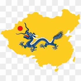 Flag Map Of Qing - Qing Dynasty Flag Map, HD Png Download - chinese flag png