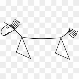 Gratis Vektorgrafikk Hest Stiliserte Strek Tegning - Hest Tegning, HD Png Download - gratis png