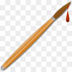 Free Vector Paint Brush Drops Clip Art - Paint Brush Clip Art, HD Png Download - paint brush vector png