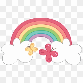 Pin By Stephanie Maria On Funkids Clip Art, Clipart - Clipart Rainbow With Clouds, HD Png Download - arco iris png