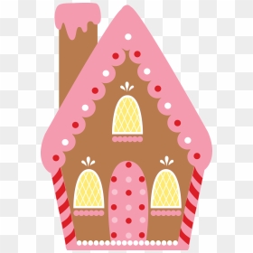 Peppermint Clipart Candyland - Pink Gingerbread House Clipart, HD Png Download - candyland png