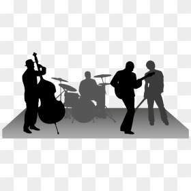 Rock Band Musical Ensemble Guitar Marching Band - Band Playing Png, Transparent Png - music silhouette png