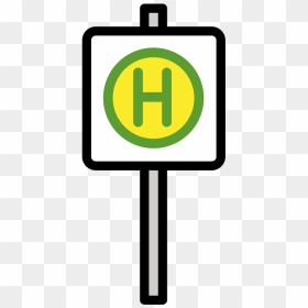 Bus Stop Emoji Clipart - Traffic Sign, HD Png Download - bus stop png