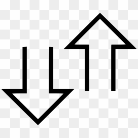 Up Down Arrows Download Upload - Arrow Going Down And Up, HD Png Download - curved arrows png