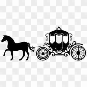 Horse And Carriage Silhouette, HD Png Download - cinderella carriage silhouette png